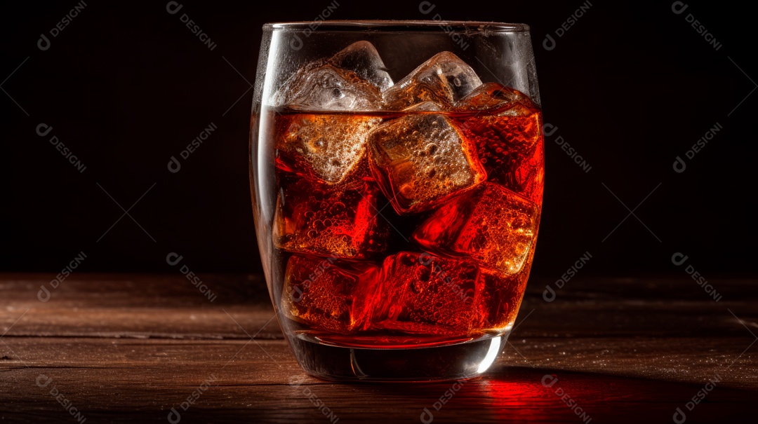 Copo gelado de Coca Cola IA generativa.