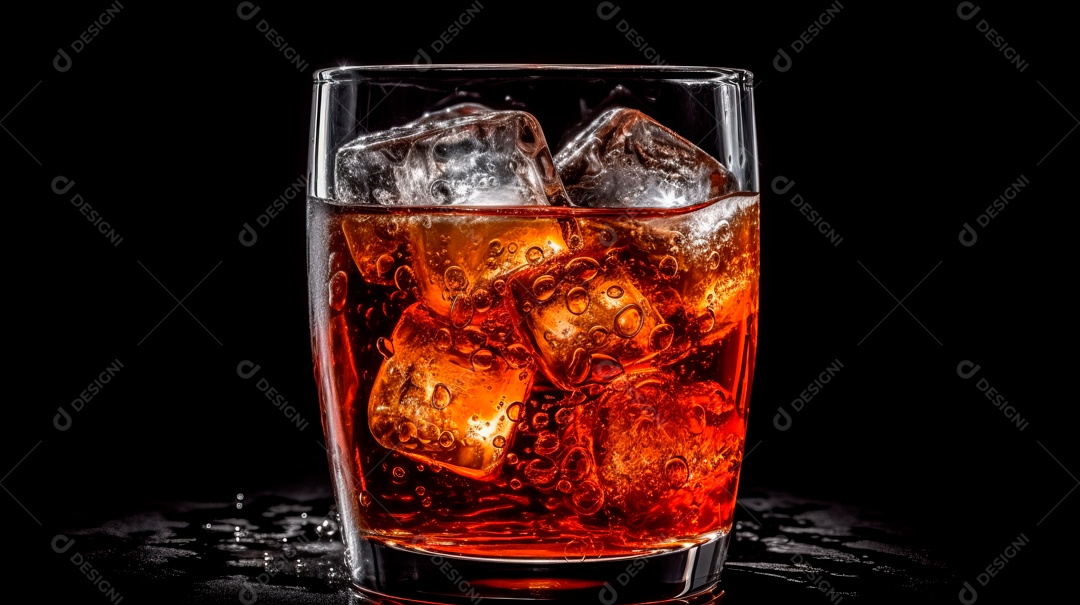 Copo gelado de Coca Cola IA generativa.