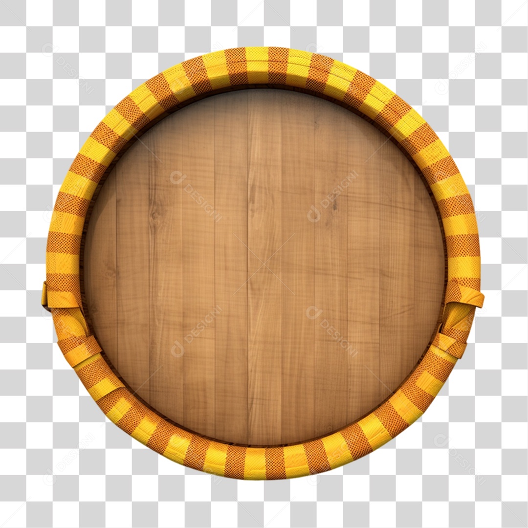 Placa de Madeira Redonda PNG Transparente