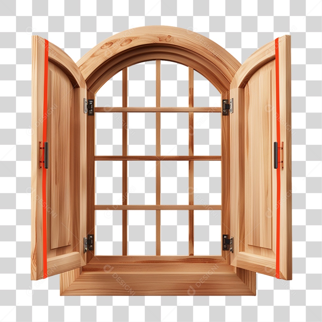 Janela de Madeira PNG Transparente