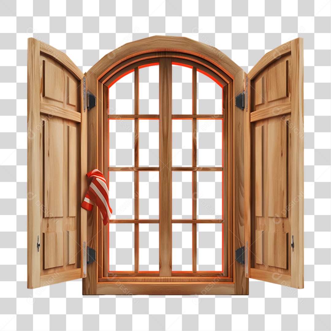 Janela de Madeira PNG Transparente