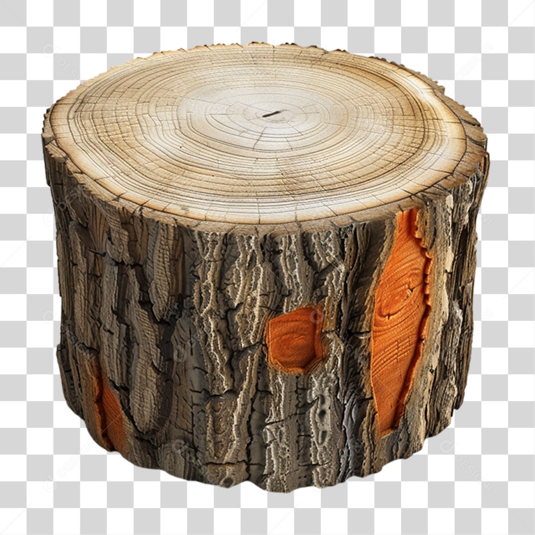 Tronco de Madeira PNG Transparente