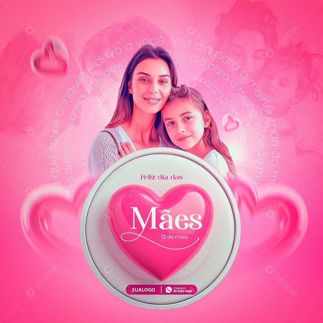 Feliz Dia Das Mães 12 de Maio Social Media PSD Editável