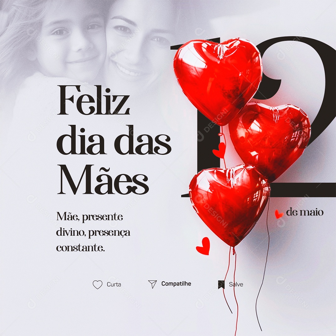 Feliz Dia Das Mães 12 de Maio Social Media PSD Editável