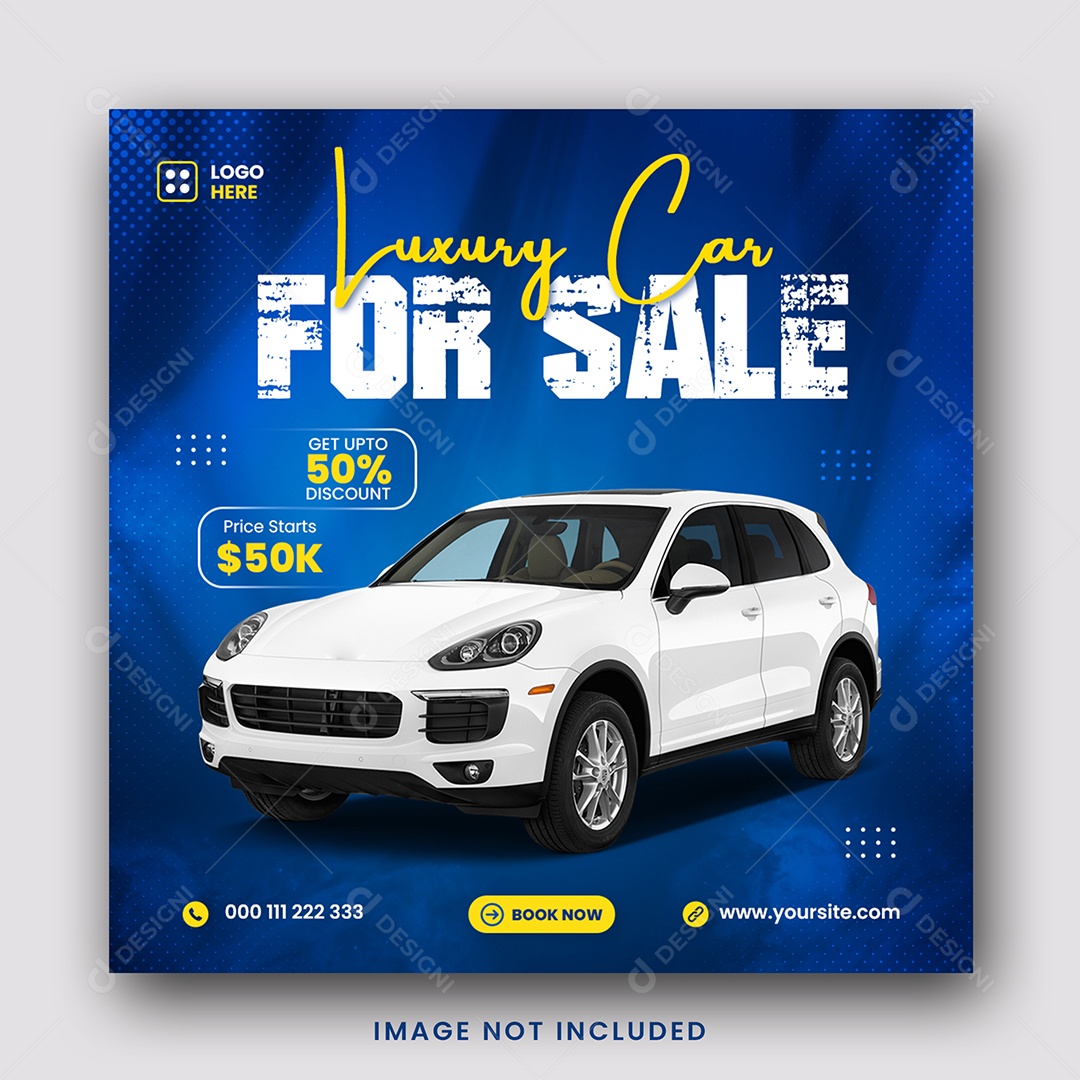 Concessionária Melhores Carros Para Venda Social Media PSD Editável