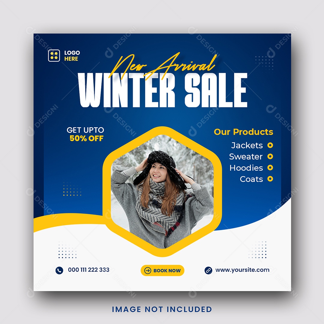 Coleção de Inverno Loja de Roupas Social Media PSD Editável