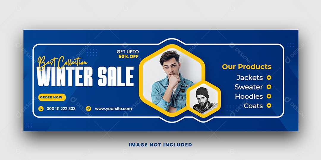 Banner Coleção de Inverno Loja de Roupas Social Media PSD Editável