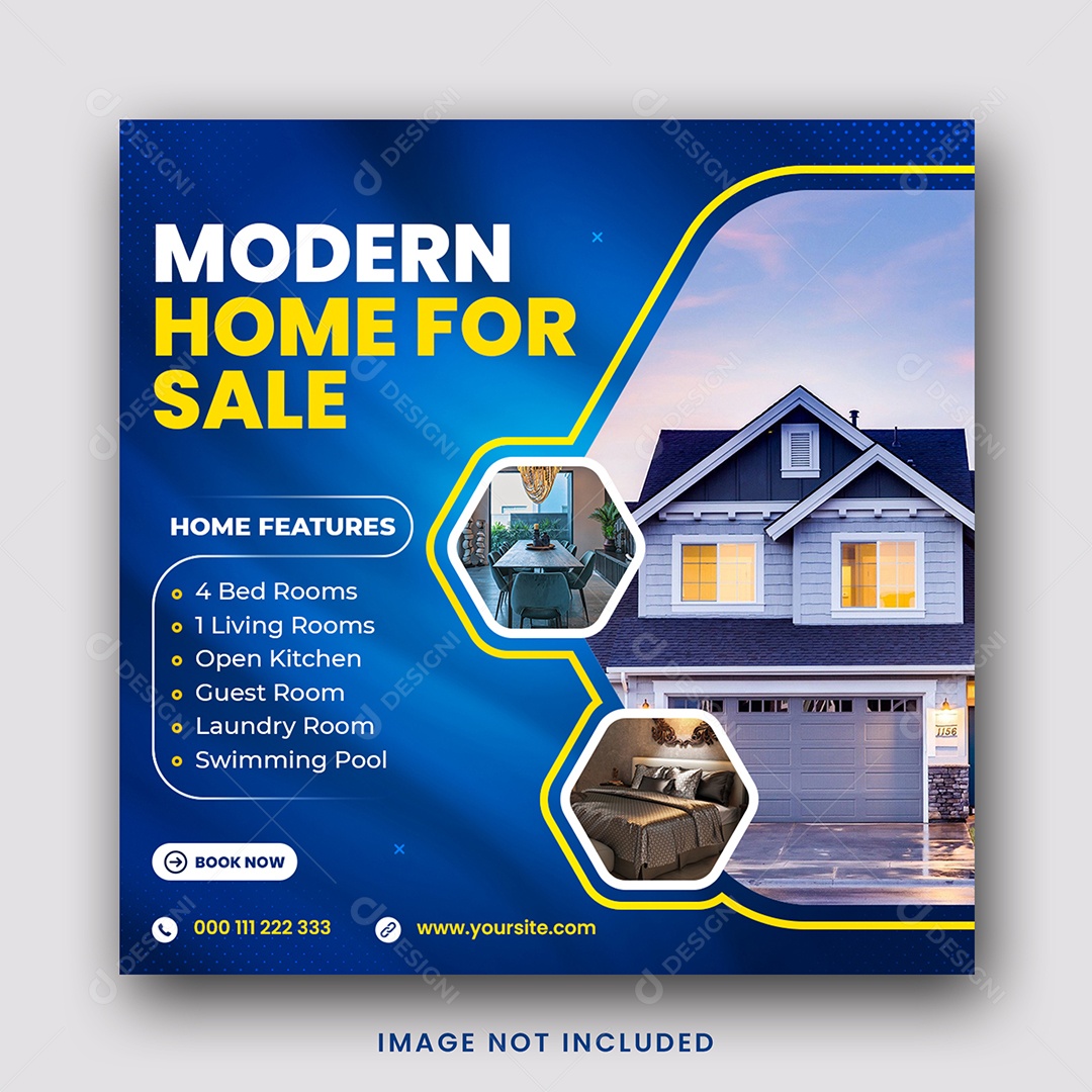 Imobiliária o Imóvel Dos Seus Sonhos Social Media PSD Editável