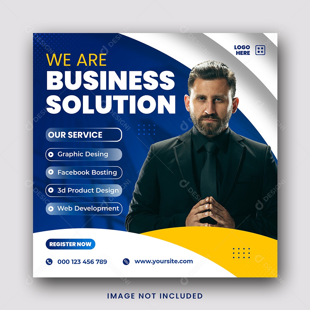 Agência de Negócios Somos Solução de Negócios Social Media PSD Editável