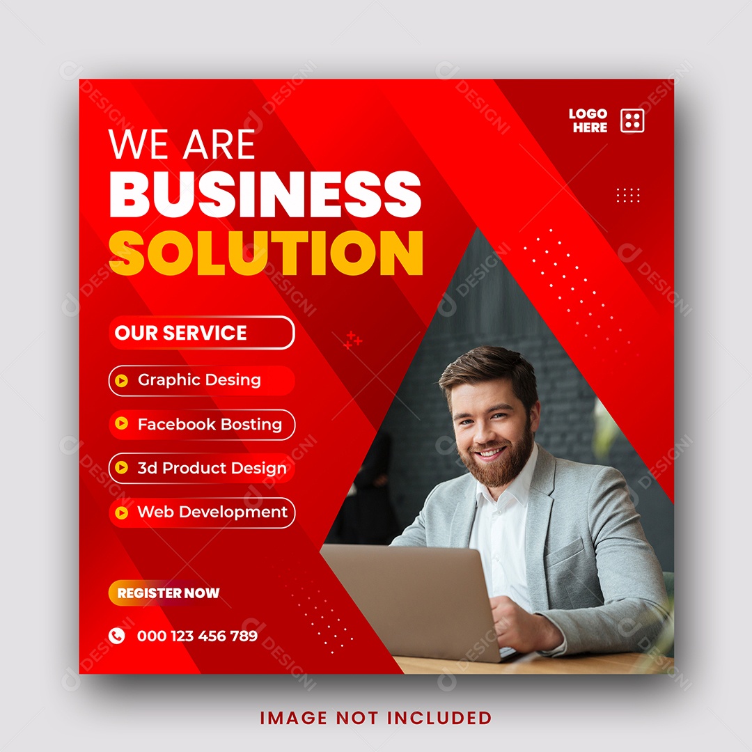 Agência de Negócios Somos Solução de Negócios Social Media PSD Editável