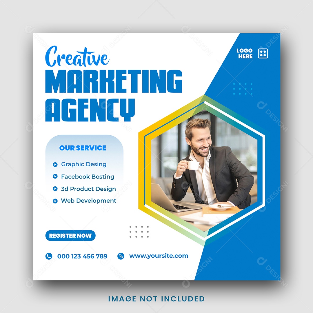 Social Media Agência Marketing Criativa Social Media PSD Editável