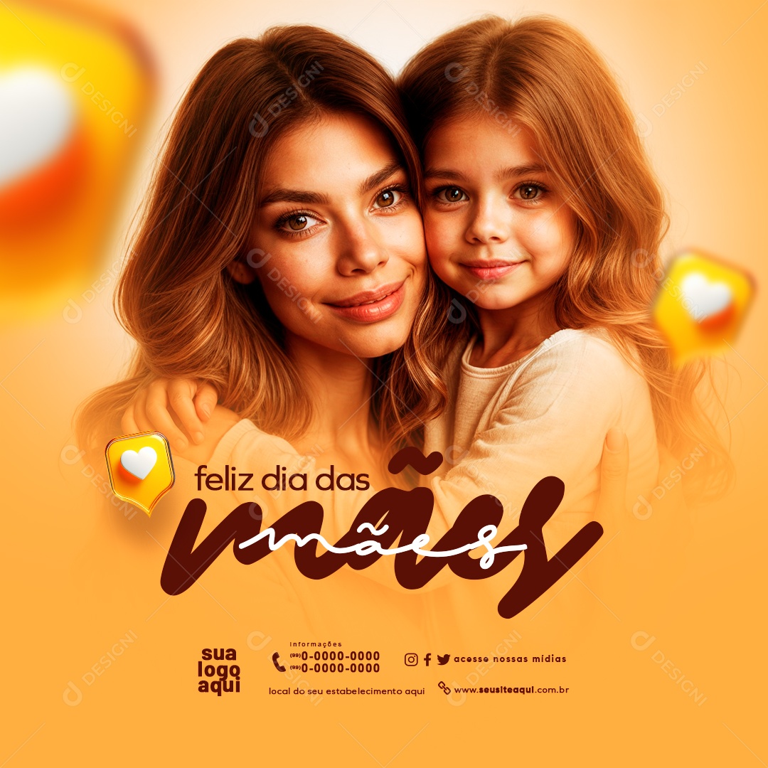 Feed Feliz Dia das Mães 12 de Maio Social Media PSD Editável