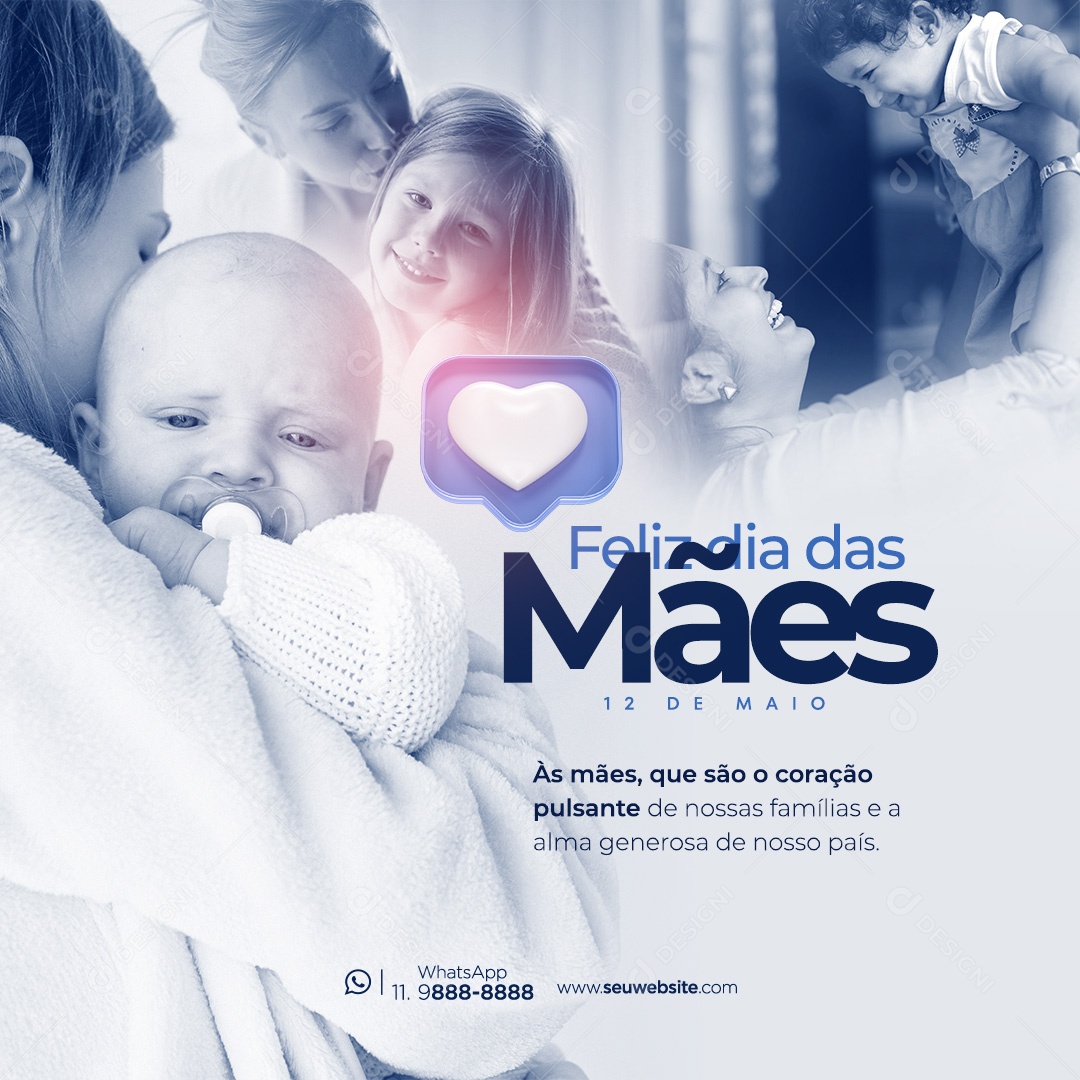 Dia das Mães 12 de Maio Social Media PSD Editável