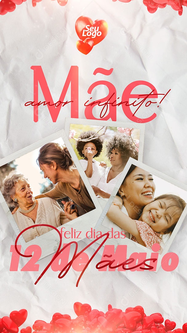 Story Dia das Mães 12 de Maio Amor Infinito Social Media PSD Editável