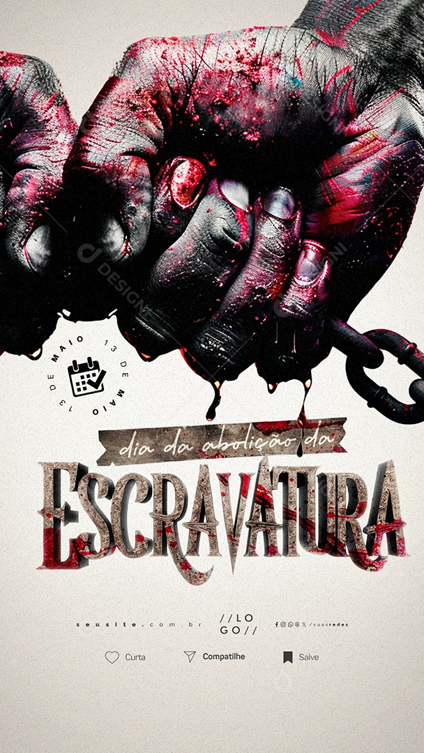 Story Dia da Abolição da Escravatura 13 de Maio Social Media PSD Editável