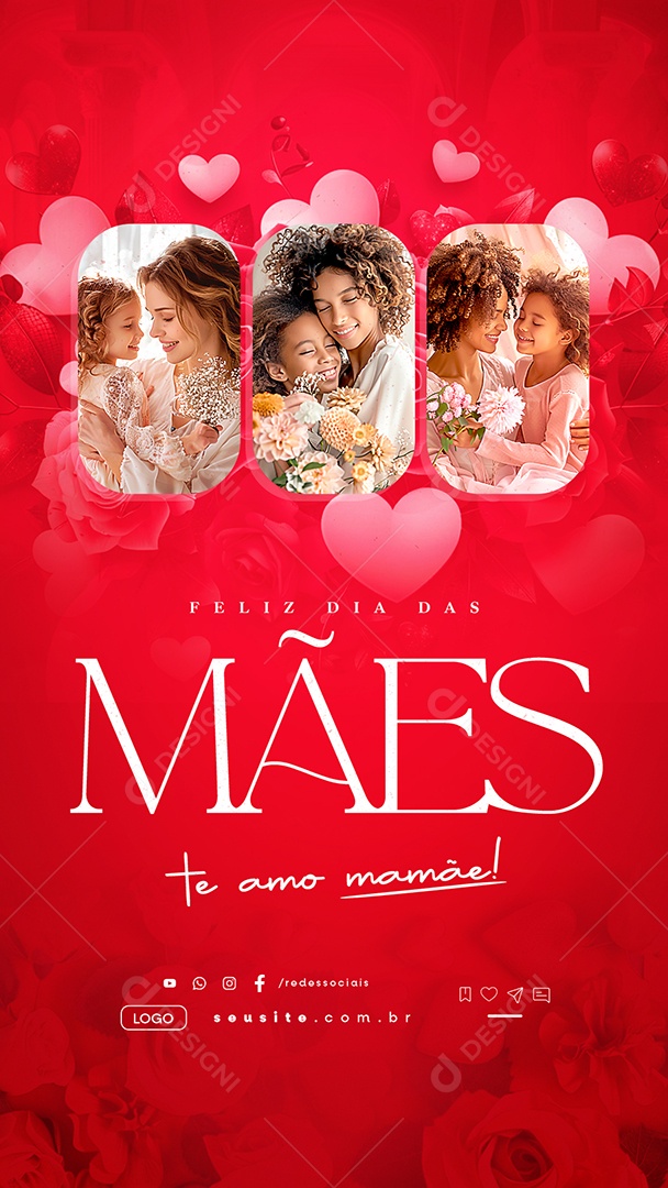 Story Dia Das Mães 12 de Maio Te Amo Mamãe Social Media PSD Editável
