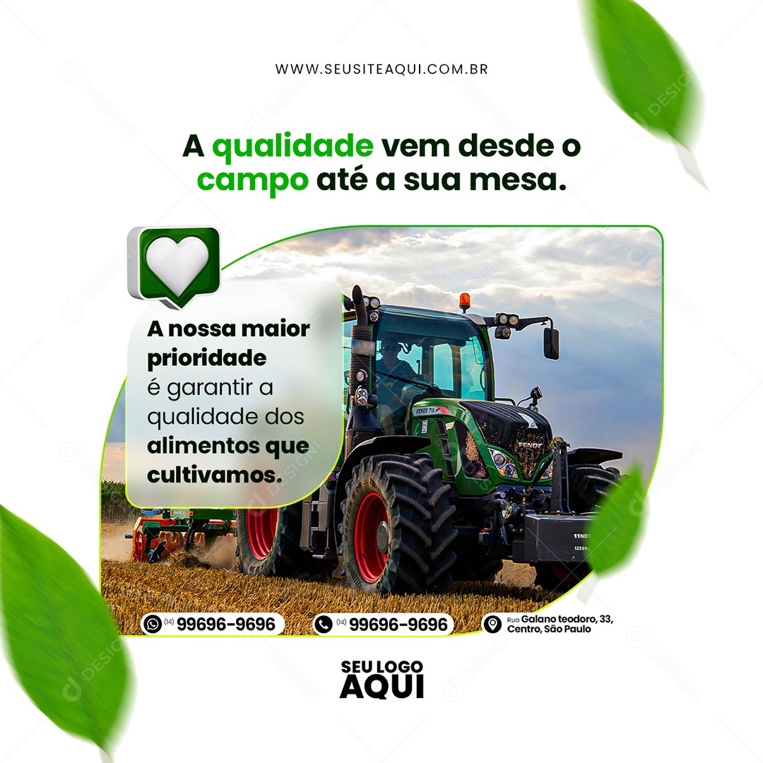 Agronegócio Agropecuária Social Media PSD Editável
