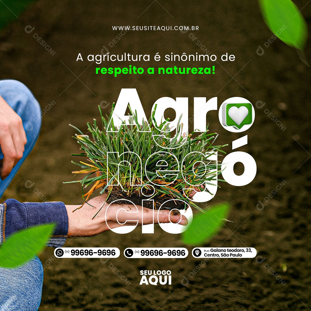 Agronegócio Agropecuária Social Media PSD Editável