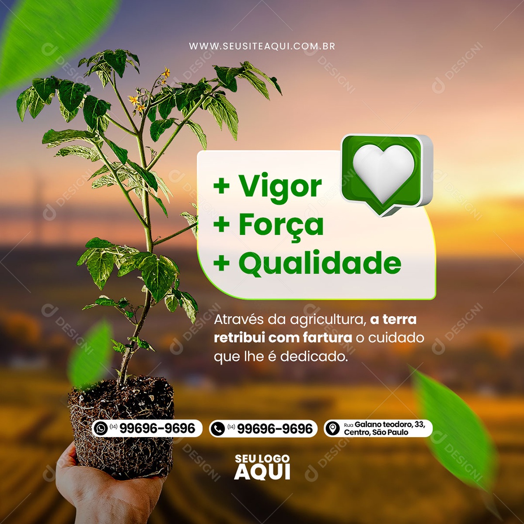 Agronegócio Agropecuária Social Media PSD Editável