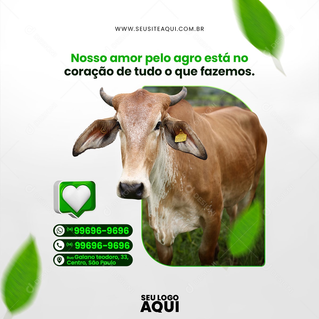 Agronegócio Agropecuária Social Media PSD Editável