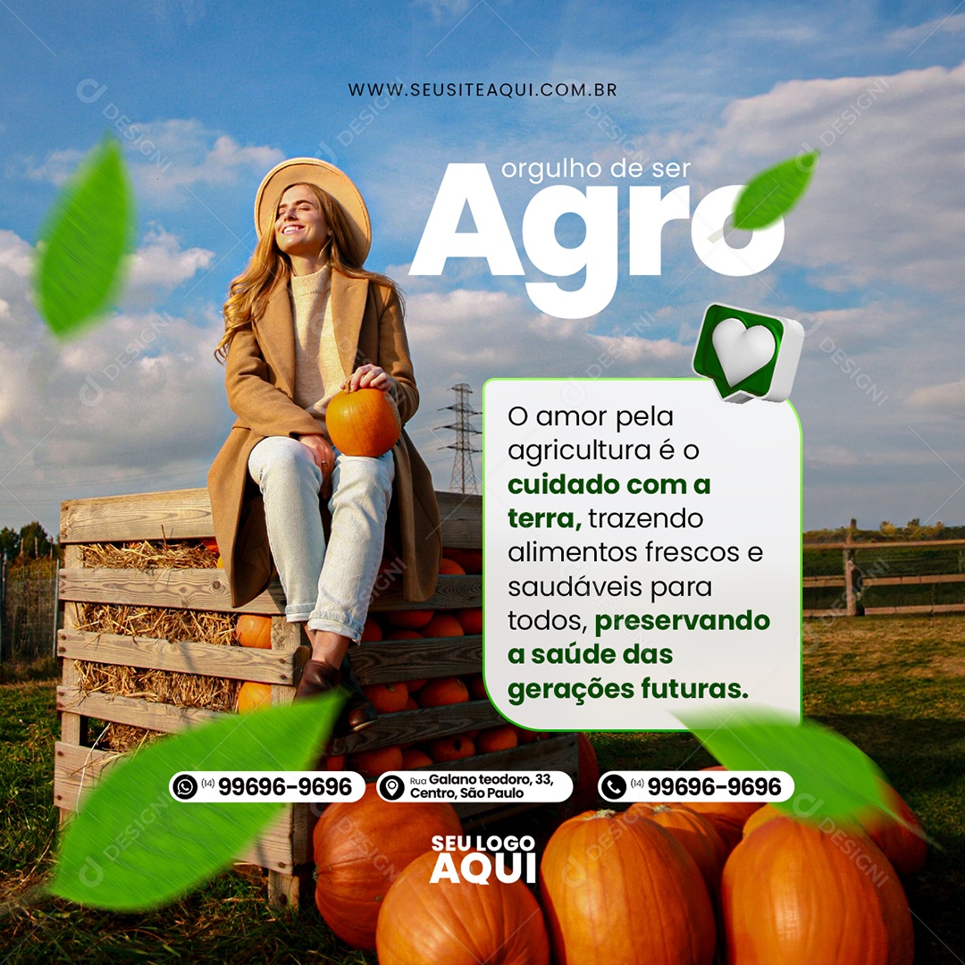 Agronegócio Agropecuária Social Media PSD Editável