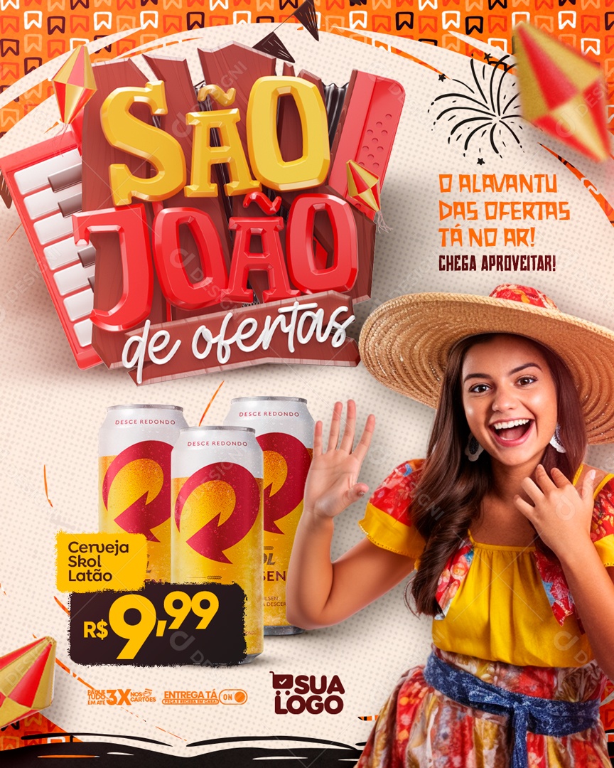 São João de Ofretas o Alavantou das Ofertas tá no Ar Social Media PSD Editável