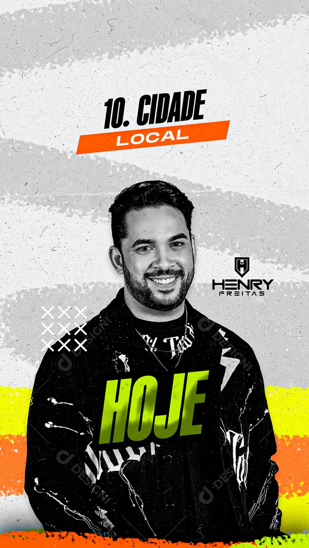 Flyer Hoje Henry  Freitas Social Media PSD Editável