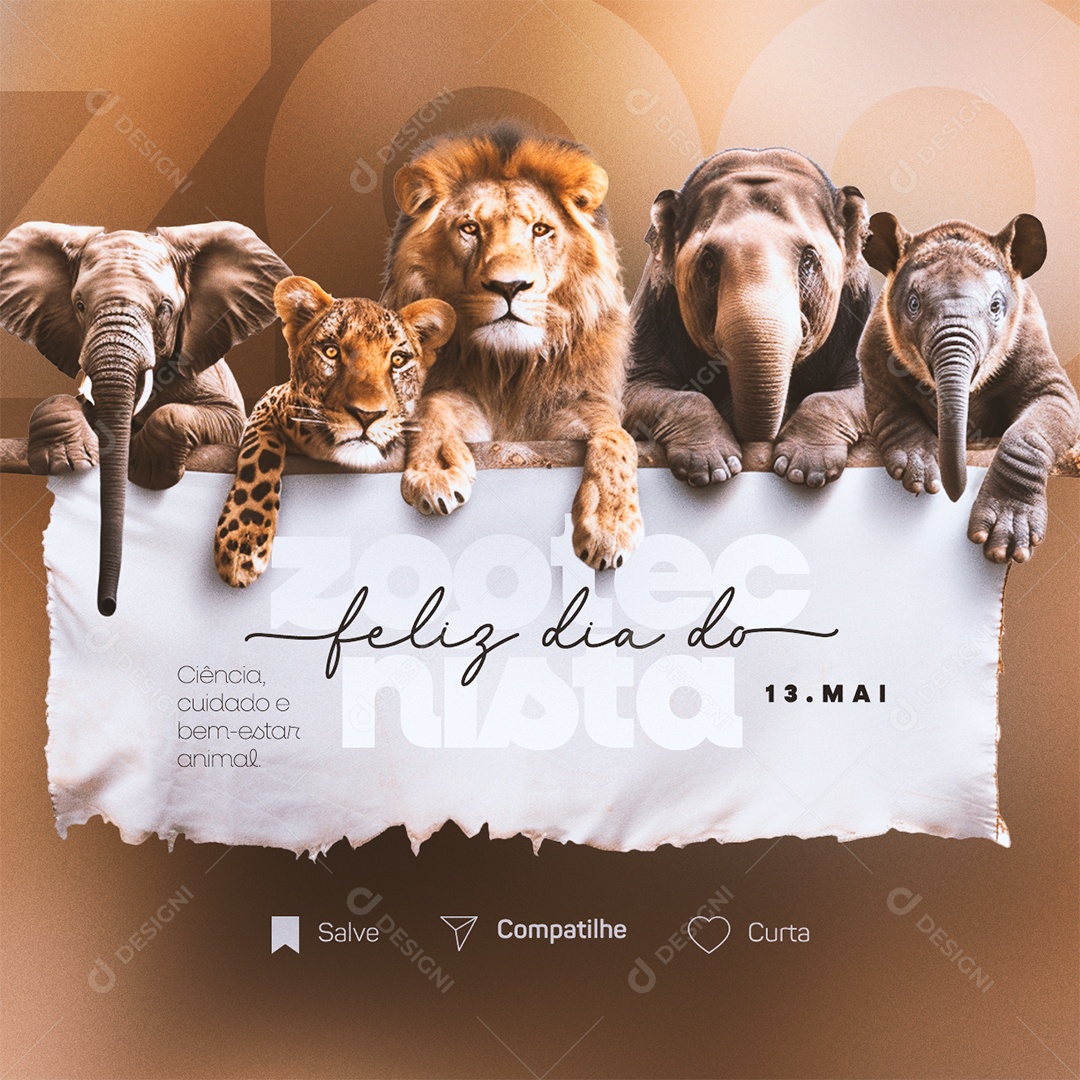 Feliz Dia Do Zootecnista 13 De Maio Social Media PSD Editável