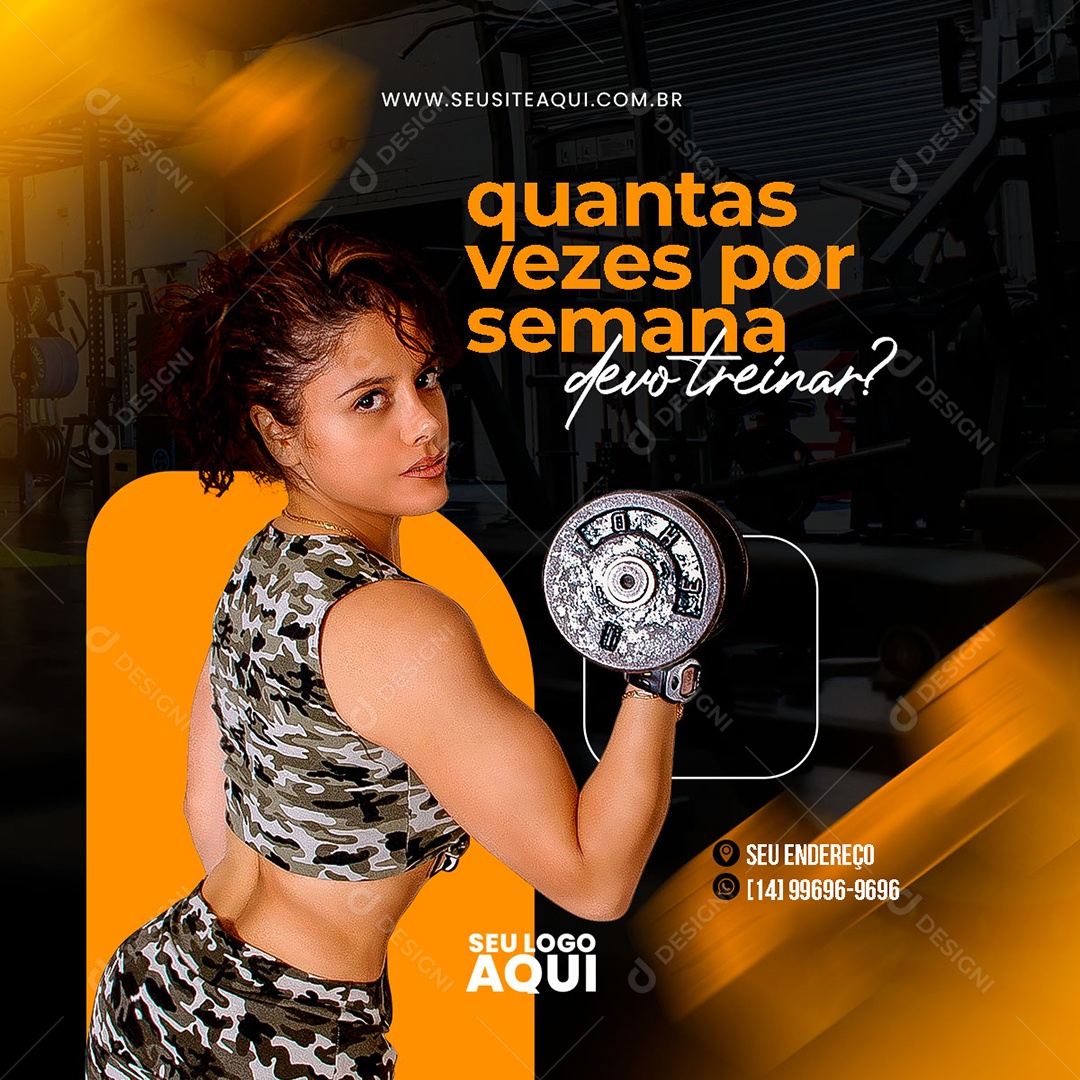 Academia Crossfit Fitness Social Media PSD Editável