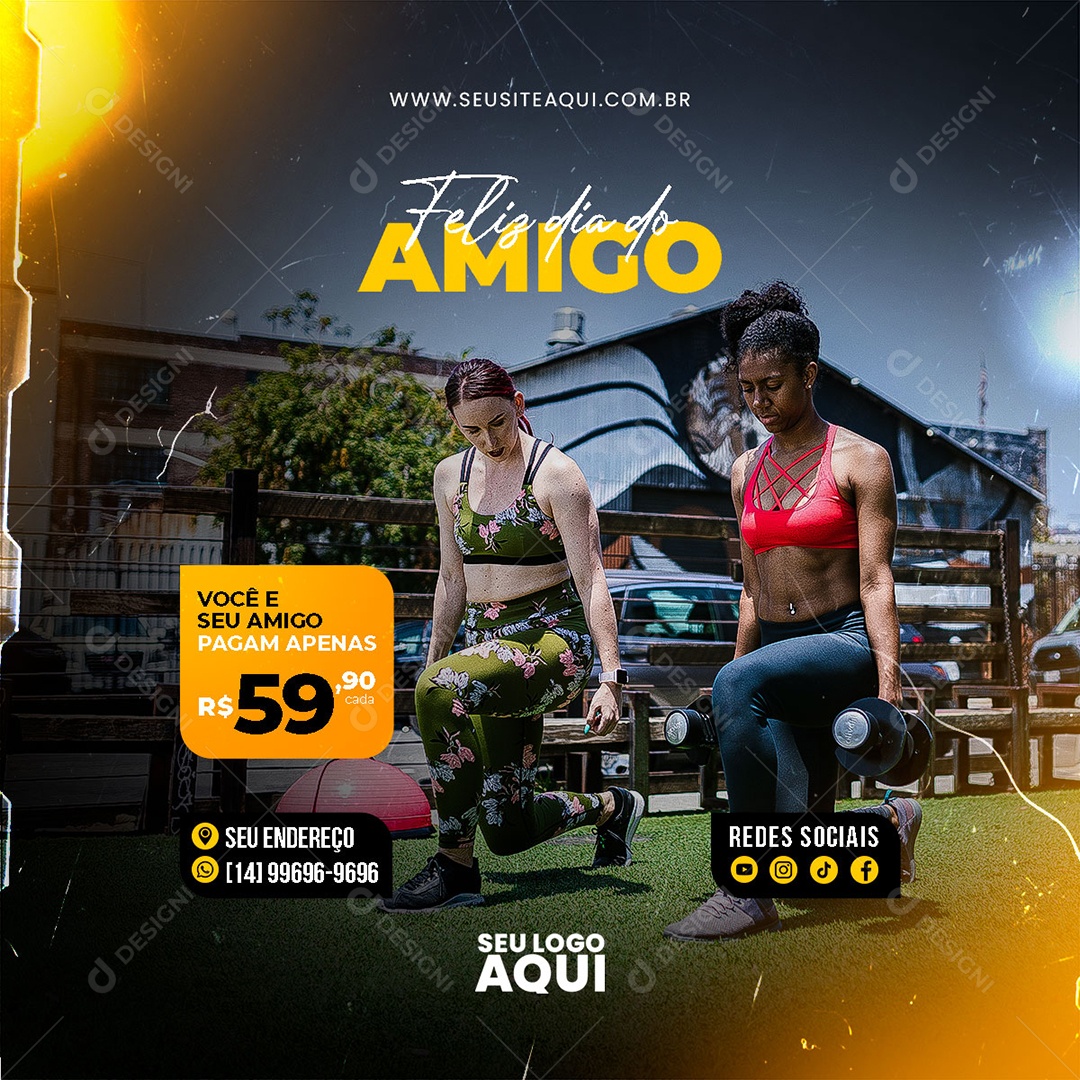 Academia Crossfit Fitness Social Media PSD Editável