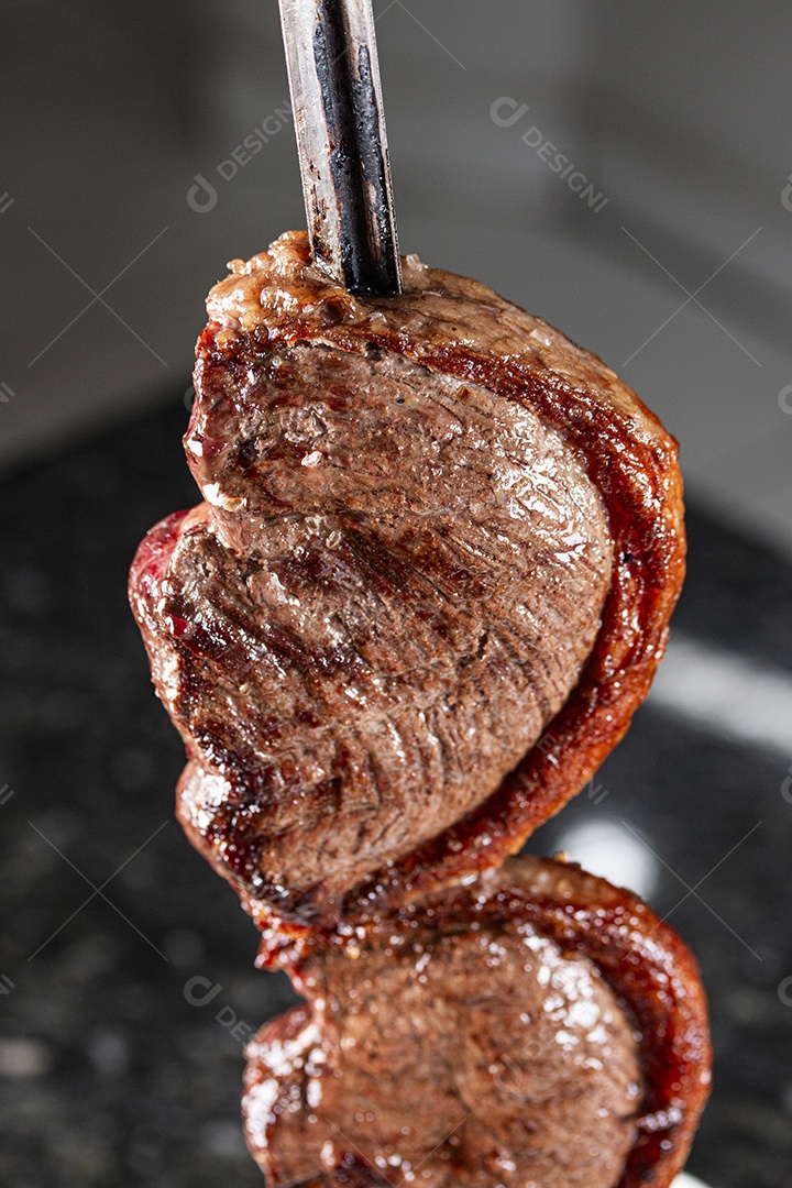 Picanha no espeto no ponto