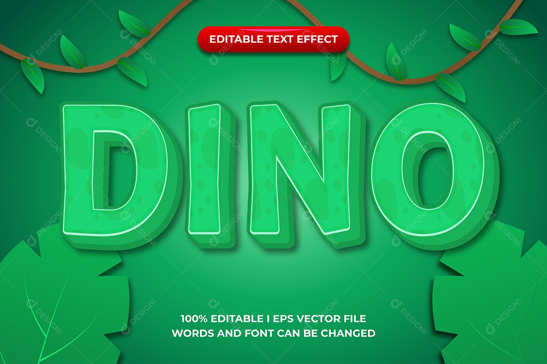 Efeito de Texto Ilustração Vetor EPS Editável