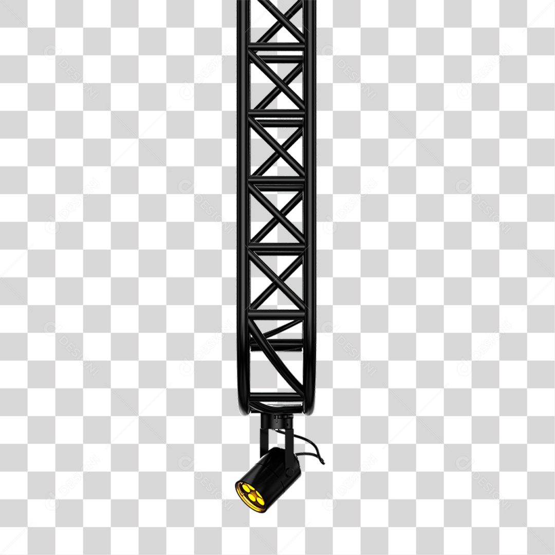 Elemento 3D Estrutura de Metal Para Eventos PNG Transparente