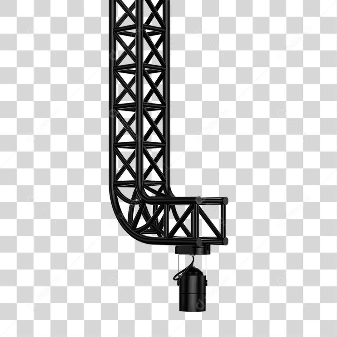 Elemento 3D Estrutura de Metal Para Eventos PNG Transparente