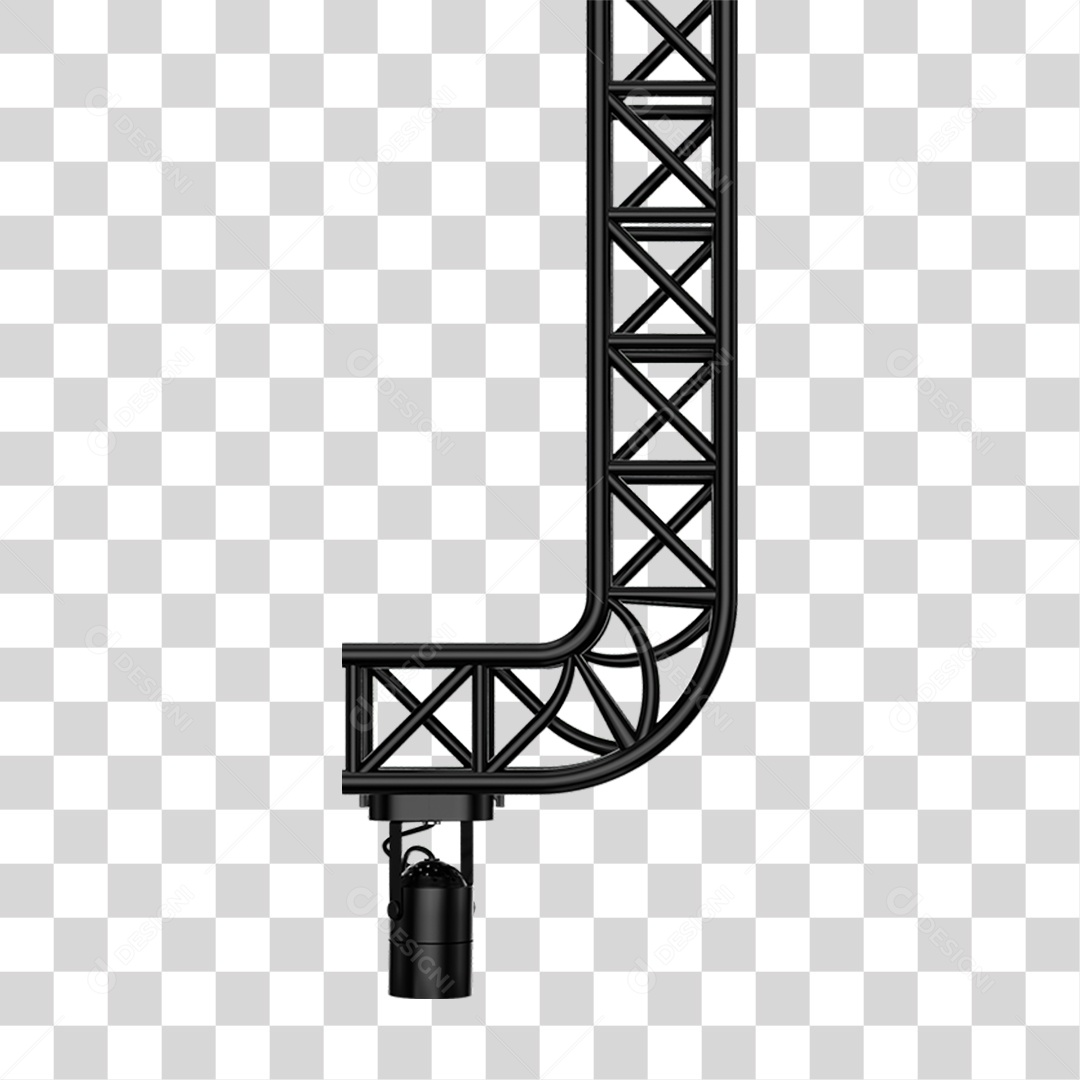 Elemento 3D Estrutura de Metal Para Eventos PNG Transparente