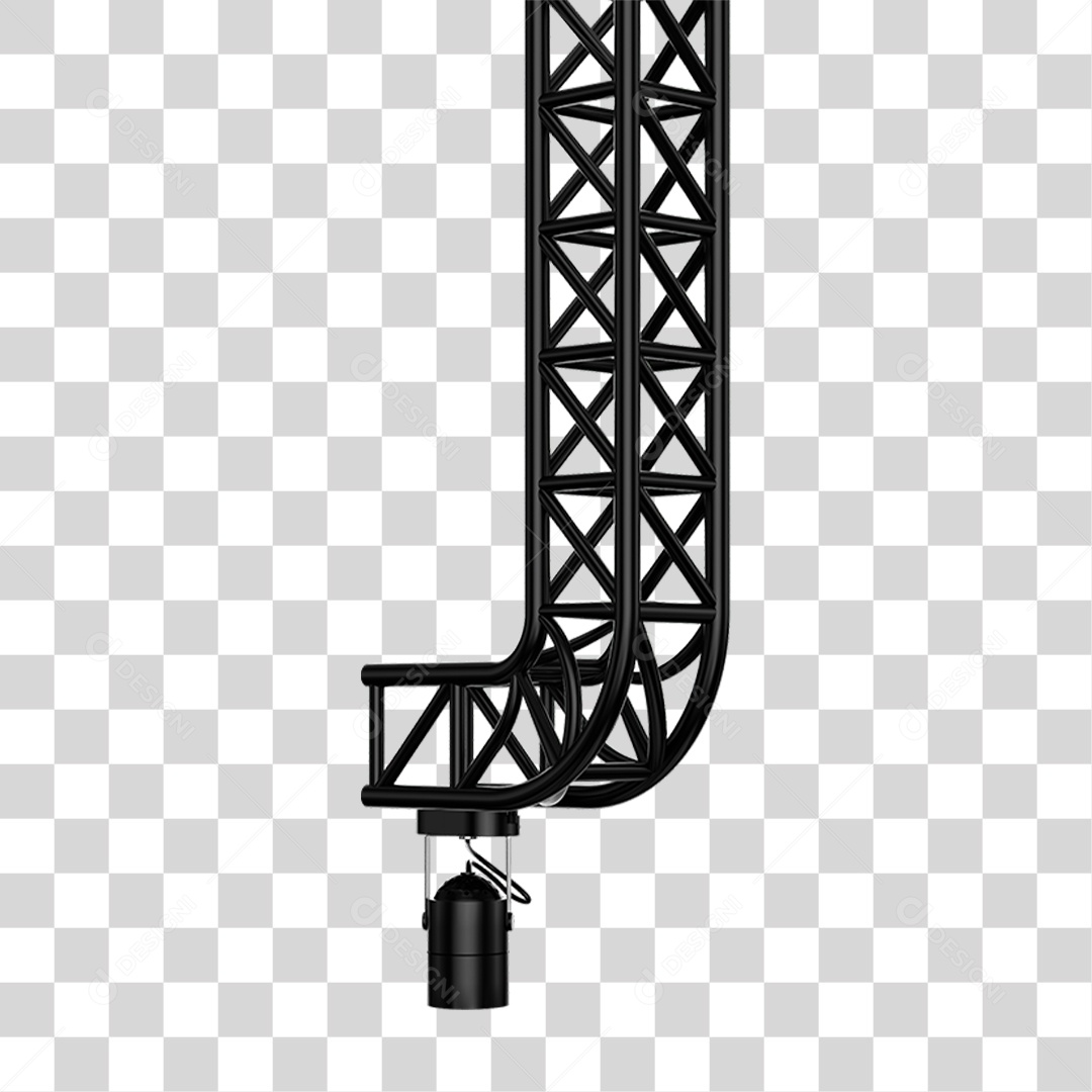 Elemento 3D Estrutura de Metal Para Eventos PNG Transparente