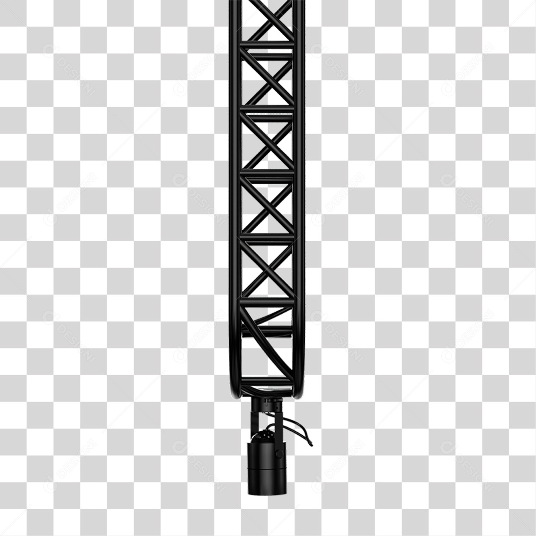 Elemento 3D Estrutura de Metal Para Eventos PNG Transparente