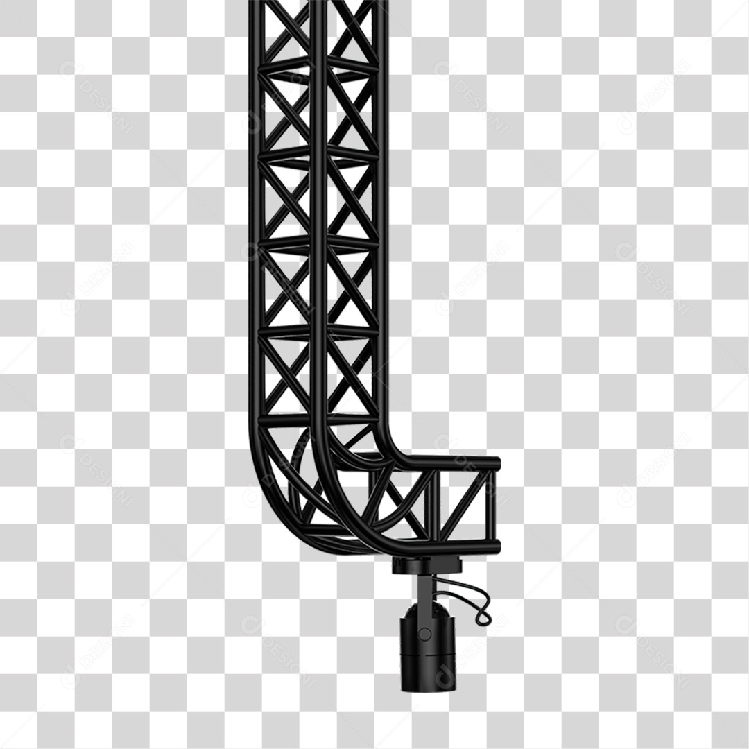 Elemento 3D Estrutura de Metal Para Eventos PNG Transparente