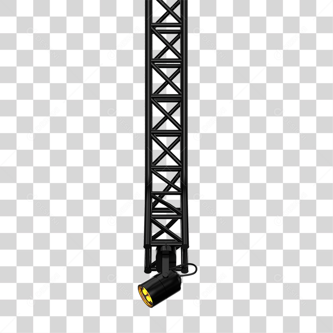 Elemento 3D Estrutura de Metal Para Eventos PNG Transparente