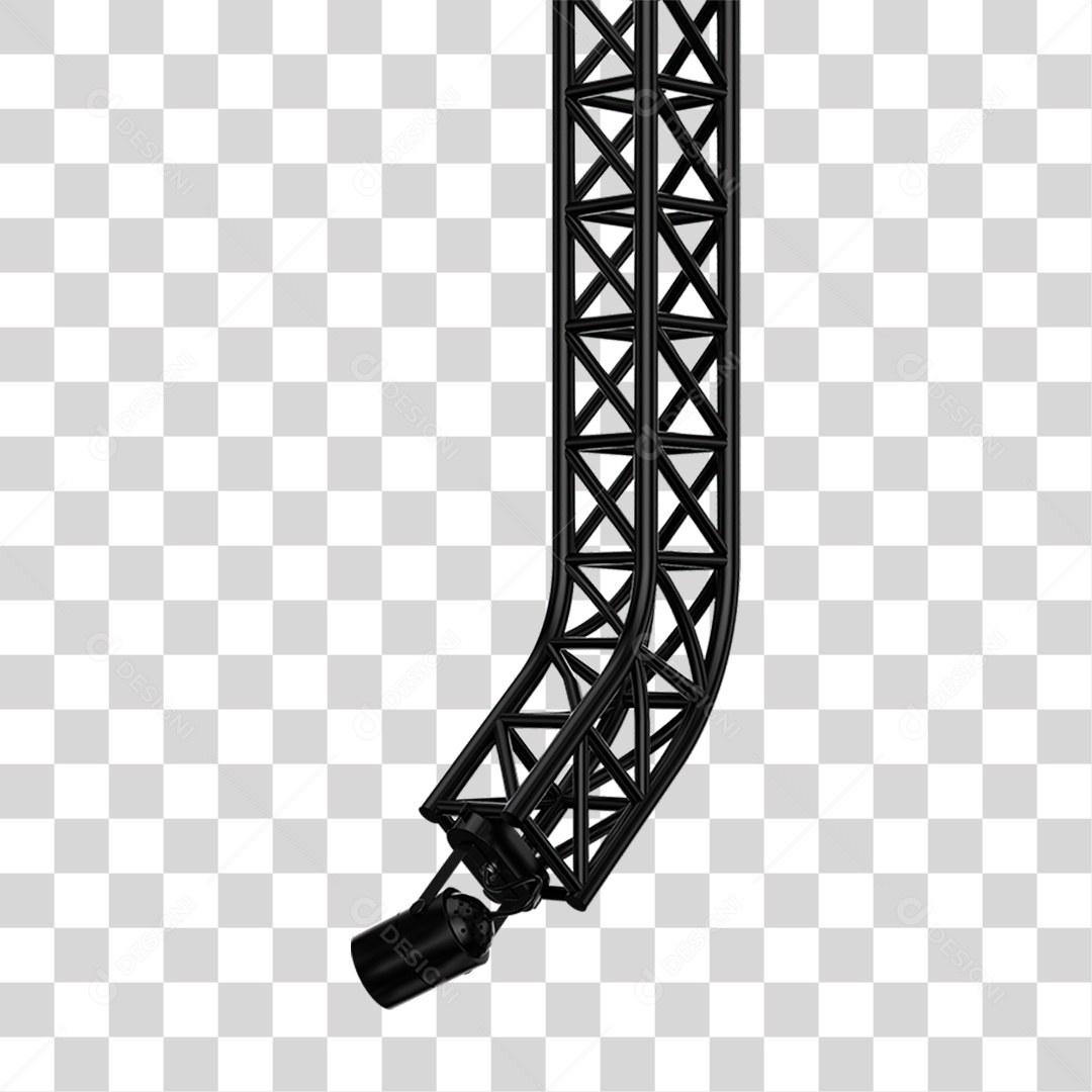 Elemento 3D Estrutura de Metal Para Eventos PNG Transparente