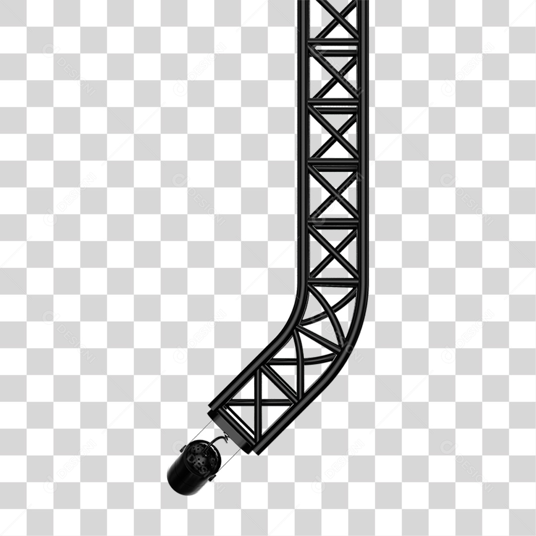 Elemento 3D Estrutura de Metal Para Eventos PNG Transparente