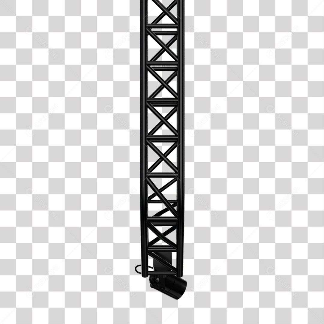 Elemento 3D Estrutura de Metal Para Eventos PNG Transparente