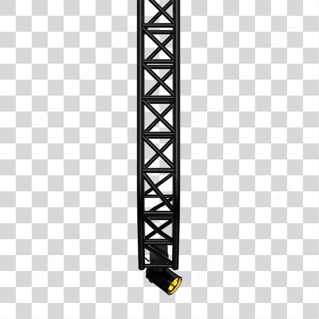 Elemento 3D Estrutura de Metal Para Eventos PNG Transparente