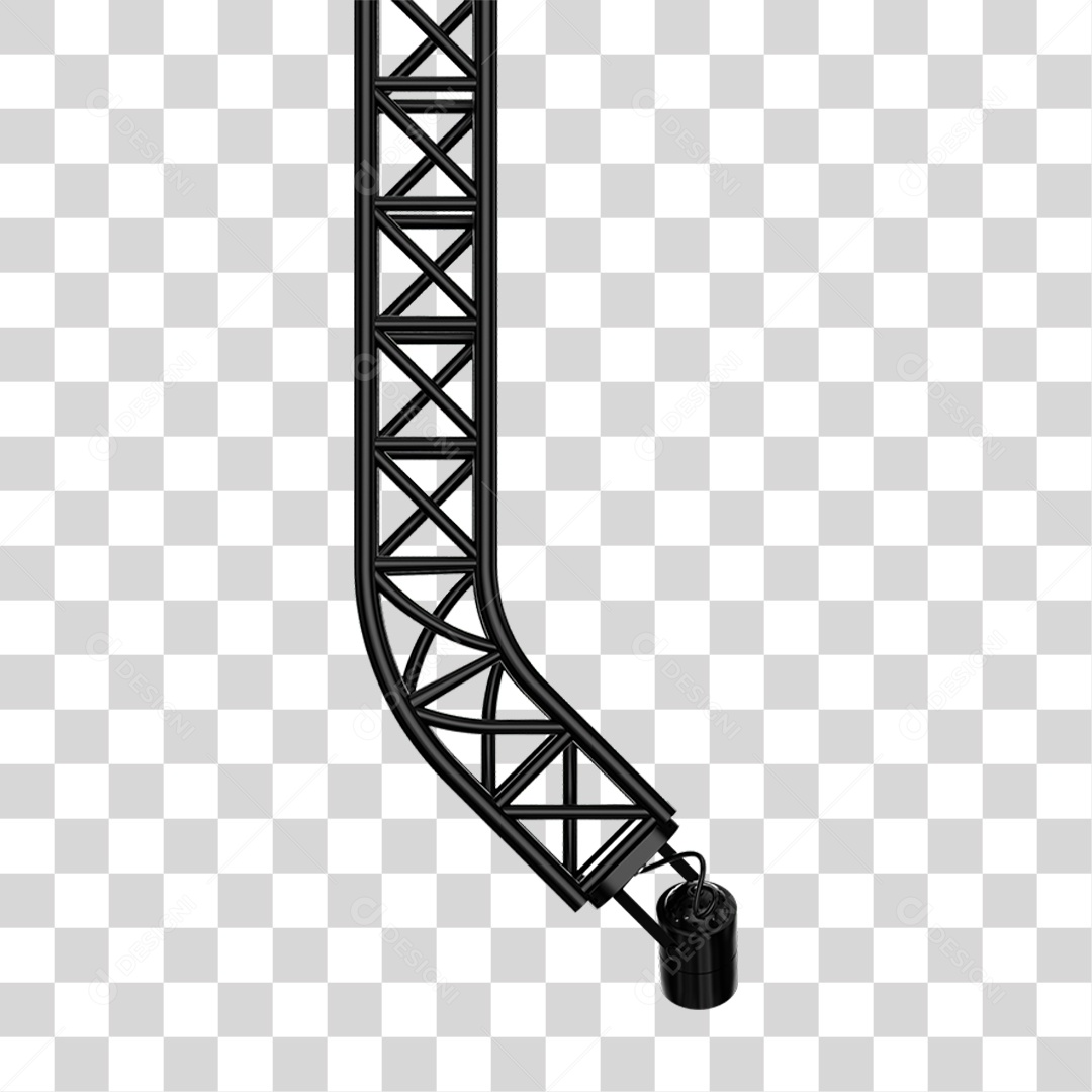 Elemento 3D Estrutura de Metal Para Eventos PNG Transparente