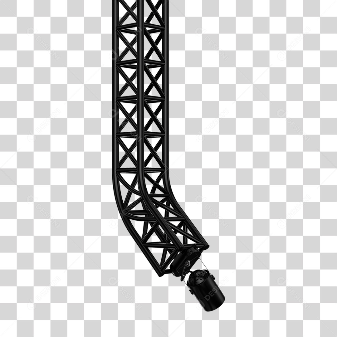 Elemento 3D Estrutura de Metal Para Eventos PNG Transparente