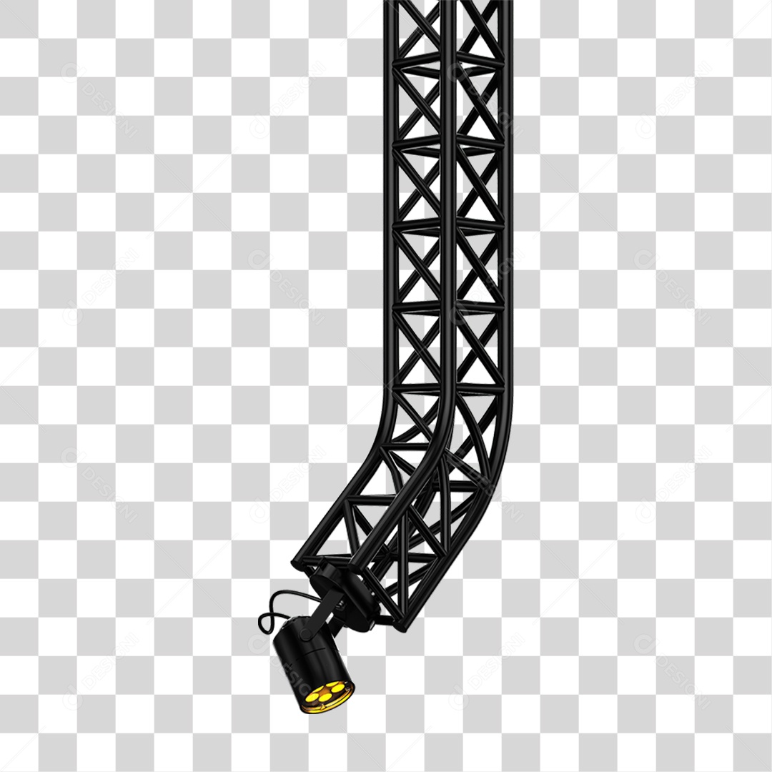 Elemento 3D Estrutura de Metal Para Eventos PNG Transparente