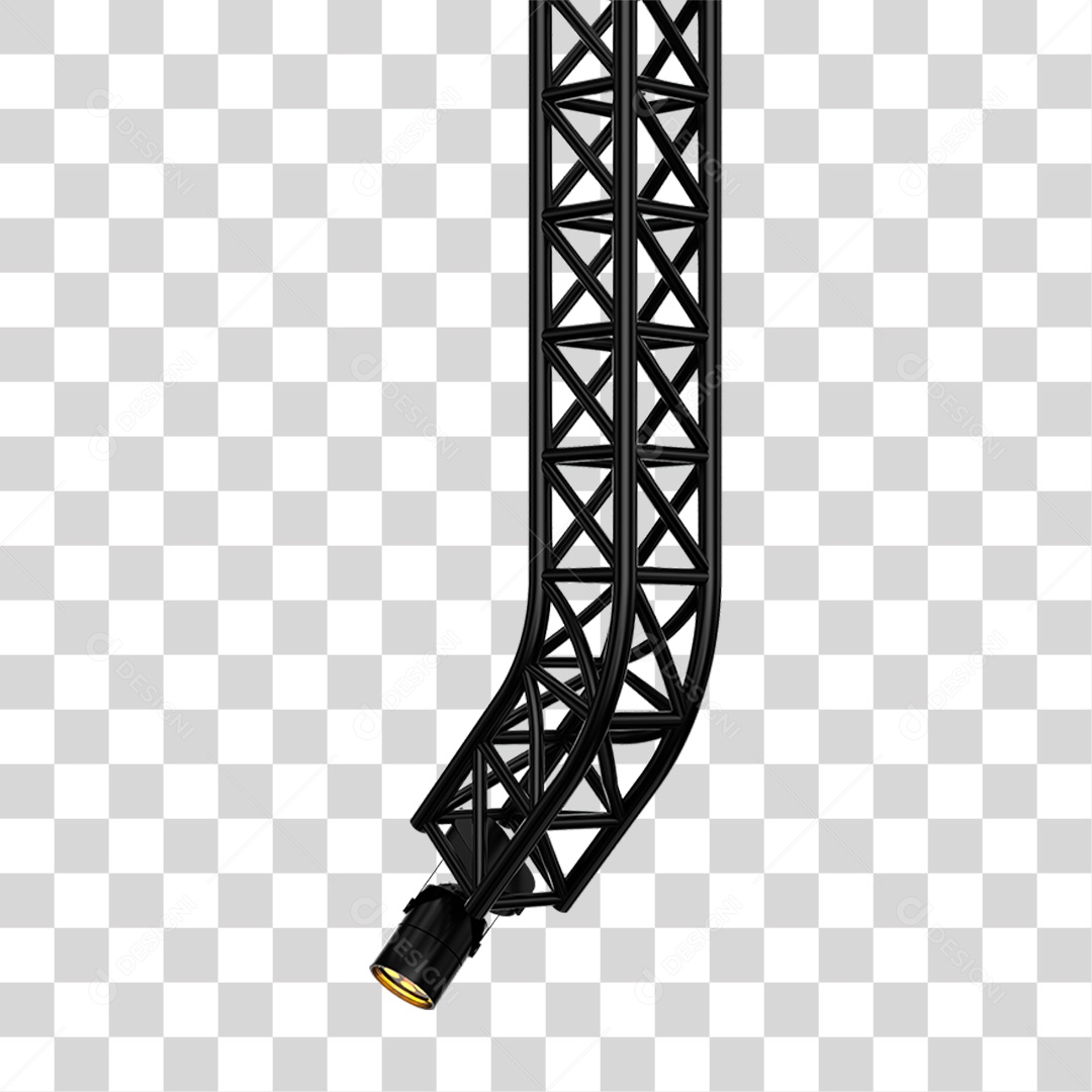 Elemento 3D Estrutura de Metal Para Eventos PNG Transparente