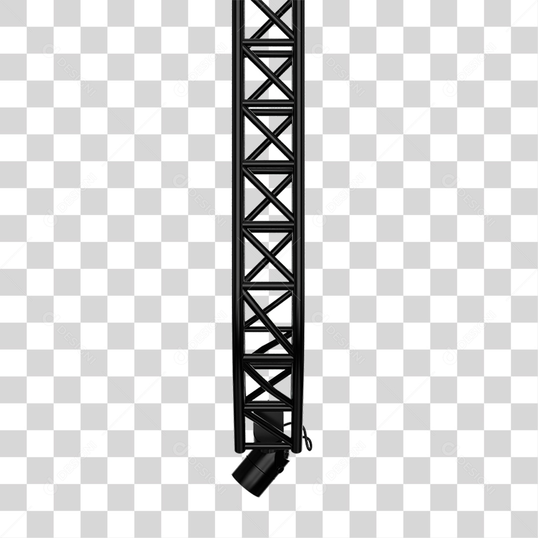 Elemento 3D Estrutura de Metal Para Eventos PNG Transparente