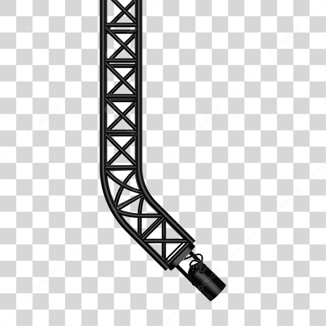Elemento 3D Estrutura de Metal Para Eventos PNG Transparente