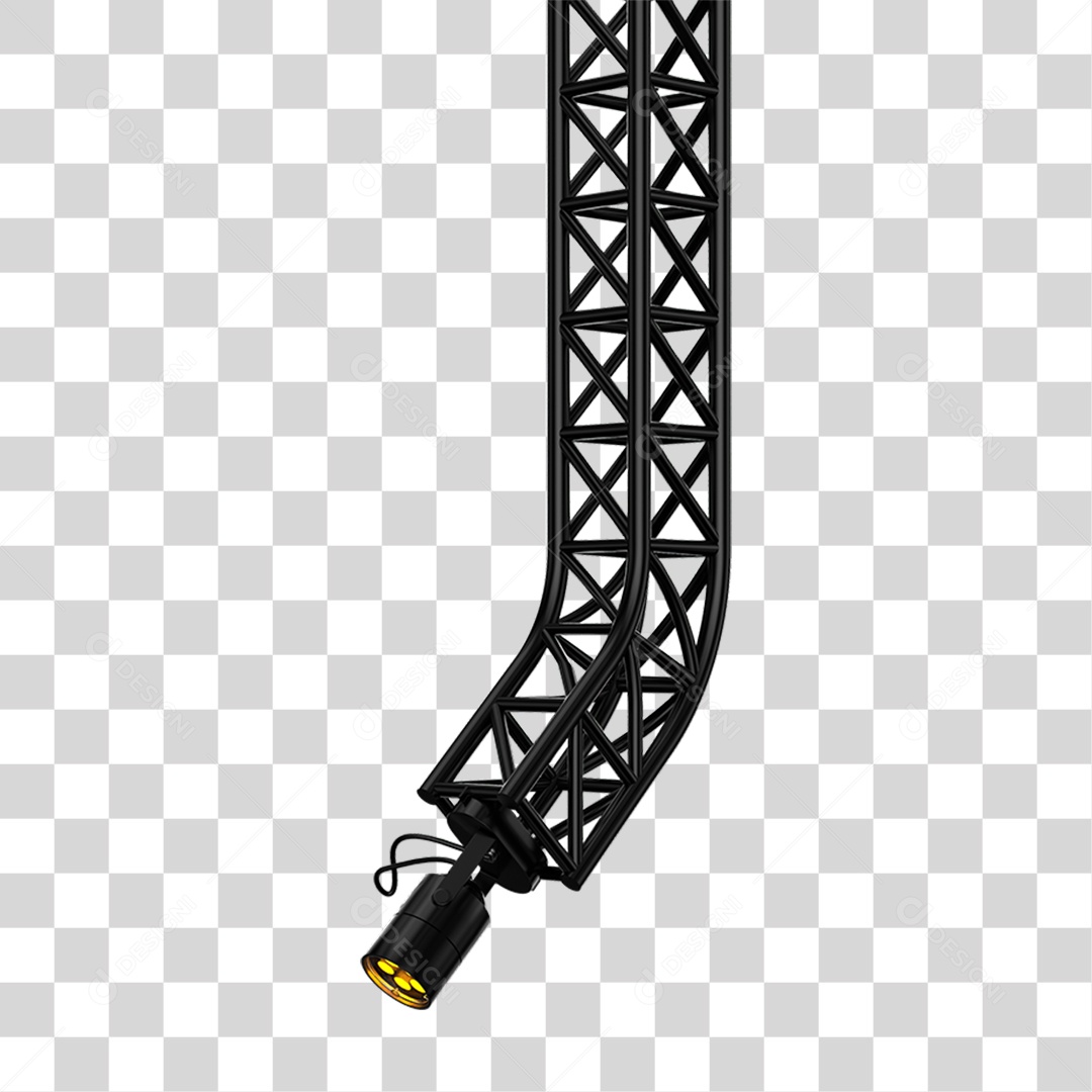 Elemento 3D Estrutura de Metal Para Eventos PNG Transparente